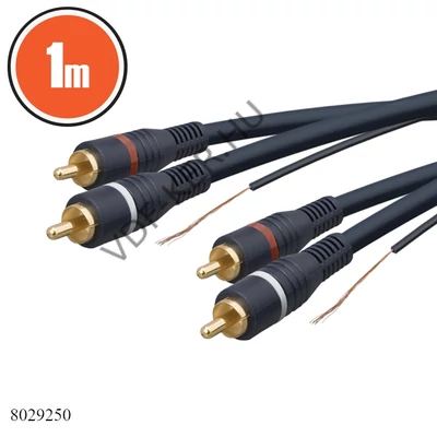RCA kábel dupla, 2xRCA dugó-2xRCA dugó 1.0m 20103