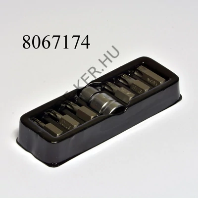 Torx készlet bit 7db-os furatos T25-T55 YT-0416