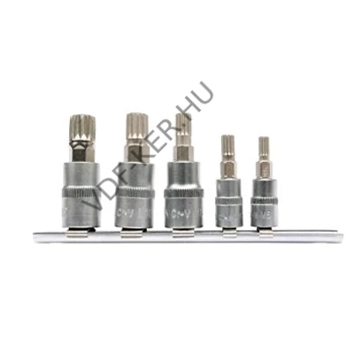 Crowabitfej készlet 1/4", 3/8" M5-M12 12l. YT04360 Spline (torx)