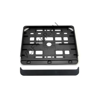 Rendszámkeret motoros 188x148mm Db-os alsó keretes fekete A01166