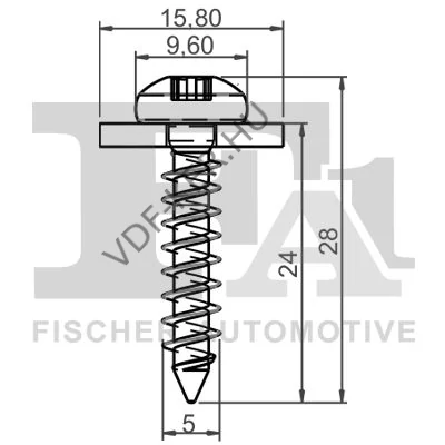 Lemezcsavar alátétes 4.8x24mm torx