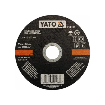Flex-vágókorong 125x1.2x22mm YT-5923 vagy YT-6103