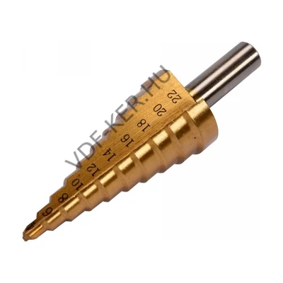Fémfúró 10 lépcsős 4-22mm HSS titán-hidrid YT-44741