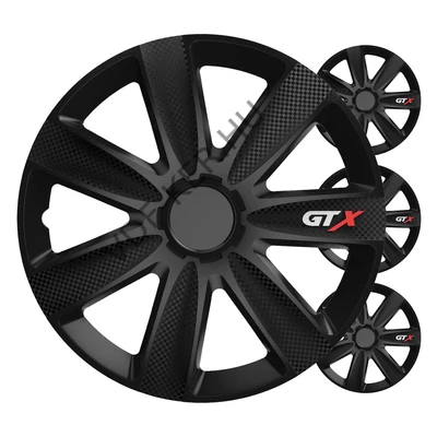 Dísztárcsa 14" fekete carbon GTX 4db fekete 10323