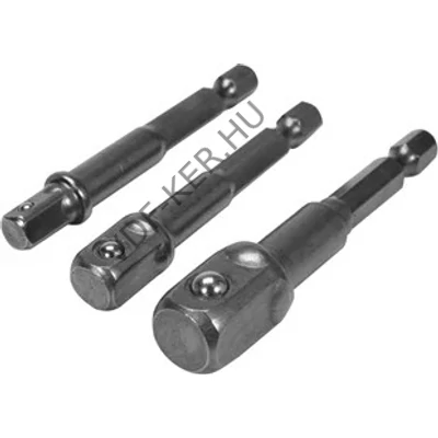 Hajtószár adapter 1/2"-3/8"-1/4" CrVa DIN3123 YT-04685 hex bitfejhez