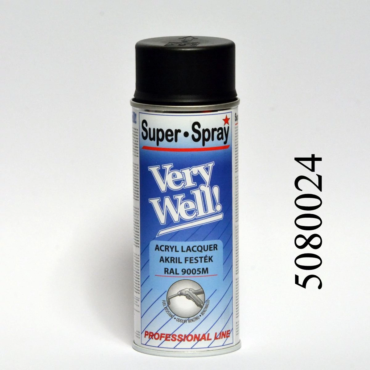 Festék fekete matt 400 ml VeryWell  RAL9005