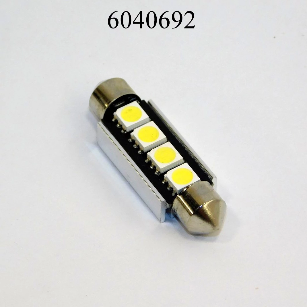 Izzó LED 12V szofita fehér 4SMD db-os 41mm Canbus