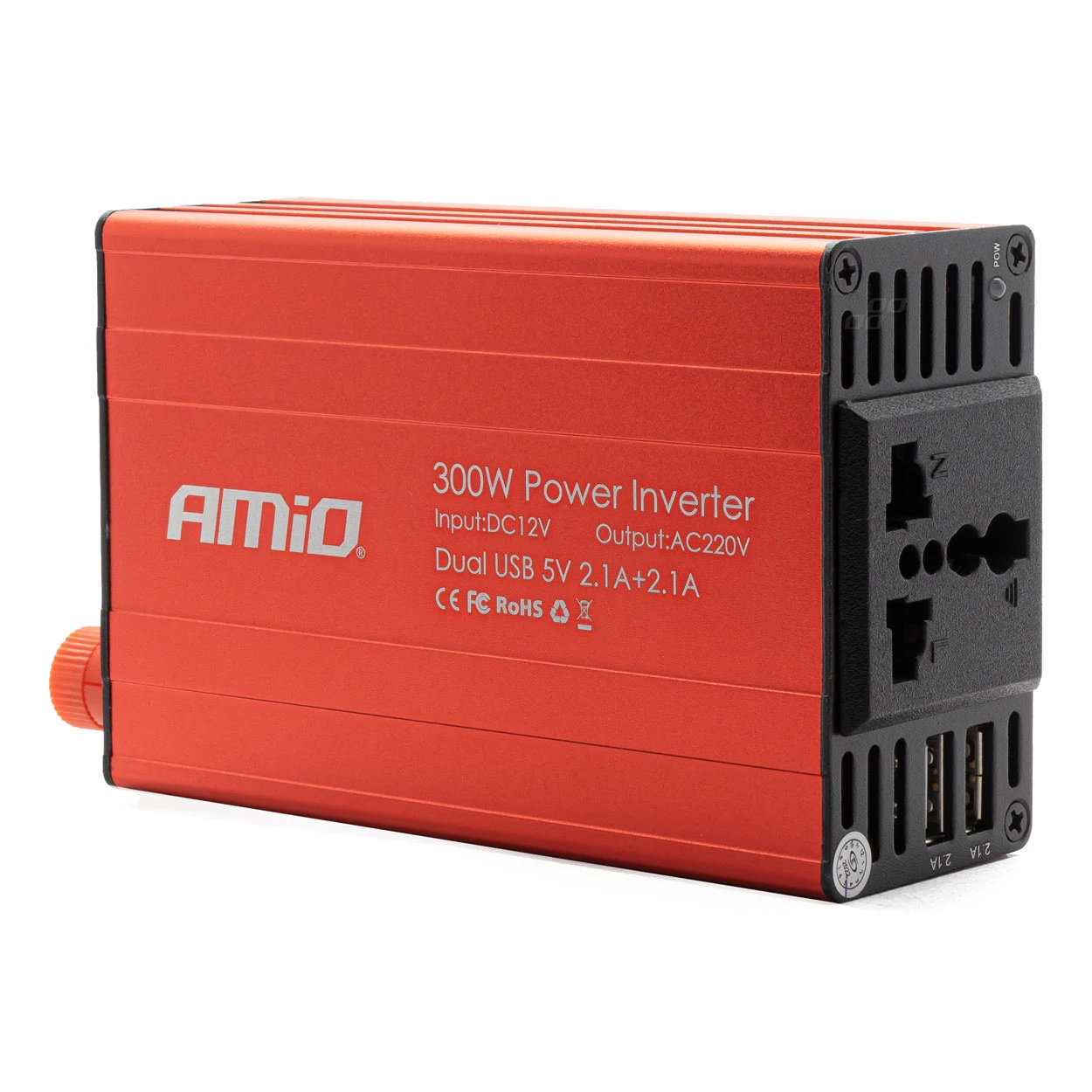 Feszültség átalakító 12V-230V Inverter 300/600W 2xUSB PI03 DKKC